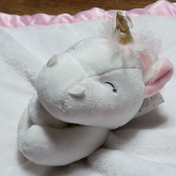 Carter's Unicorn Baby Security Blanket 14" X 14" NWOT - Picture 4 of 8